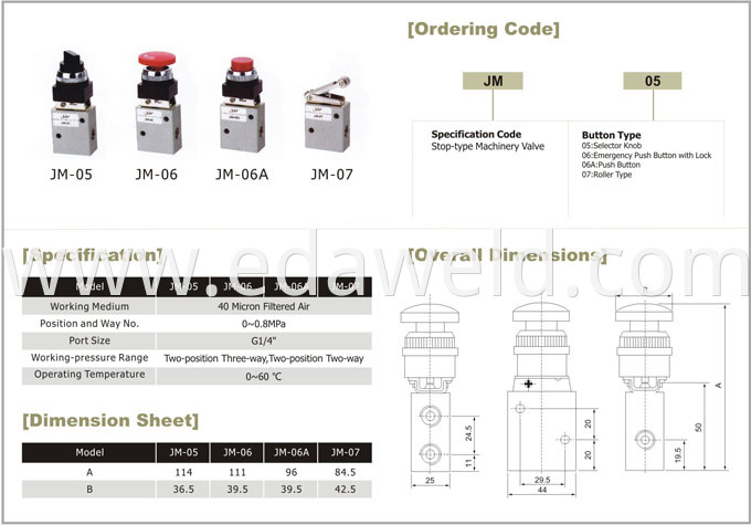 JM-07 Pneumatic Tool Valve